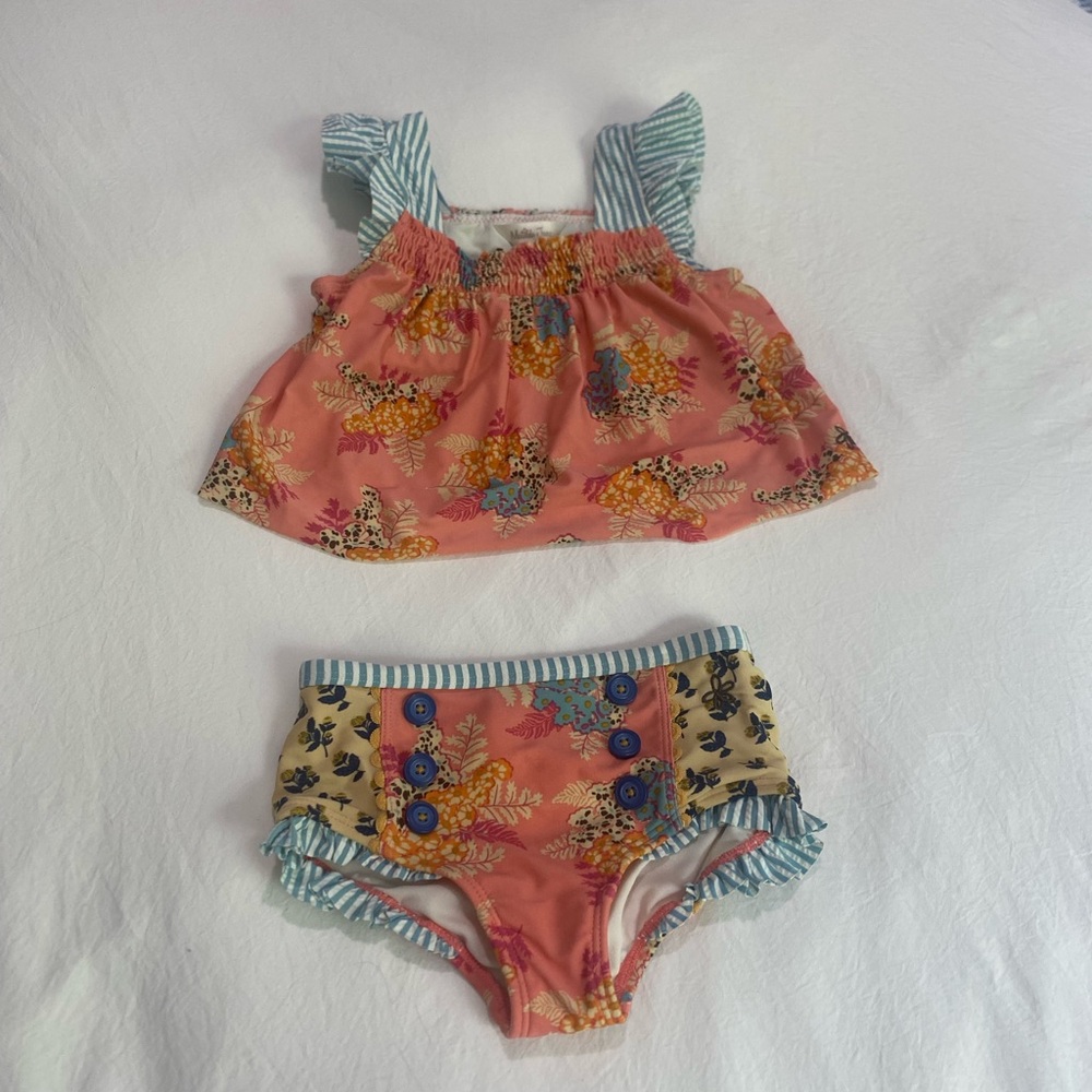 Matilda Jane Pink and Blue Diaper Covers with Ruffled Details